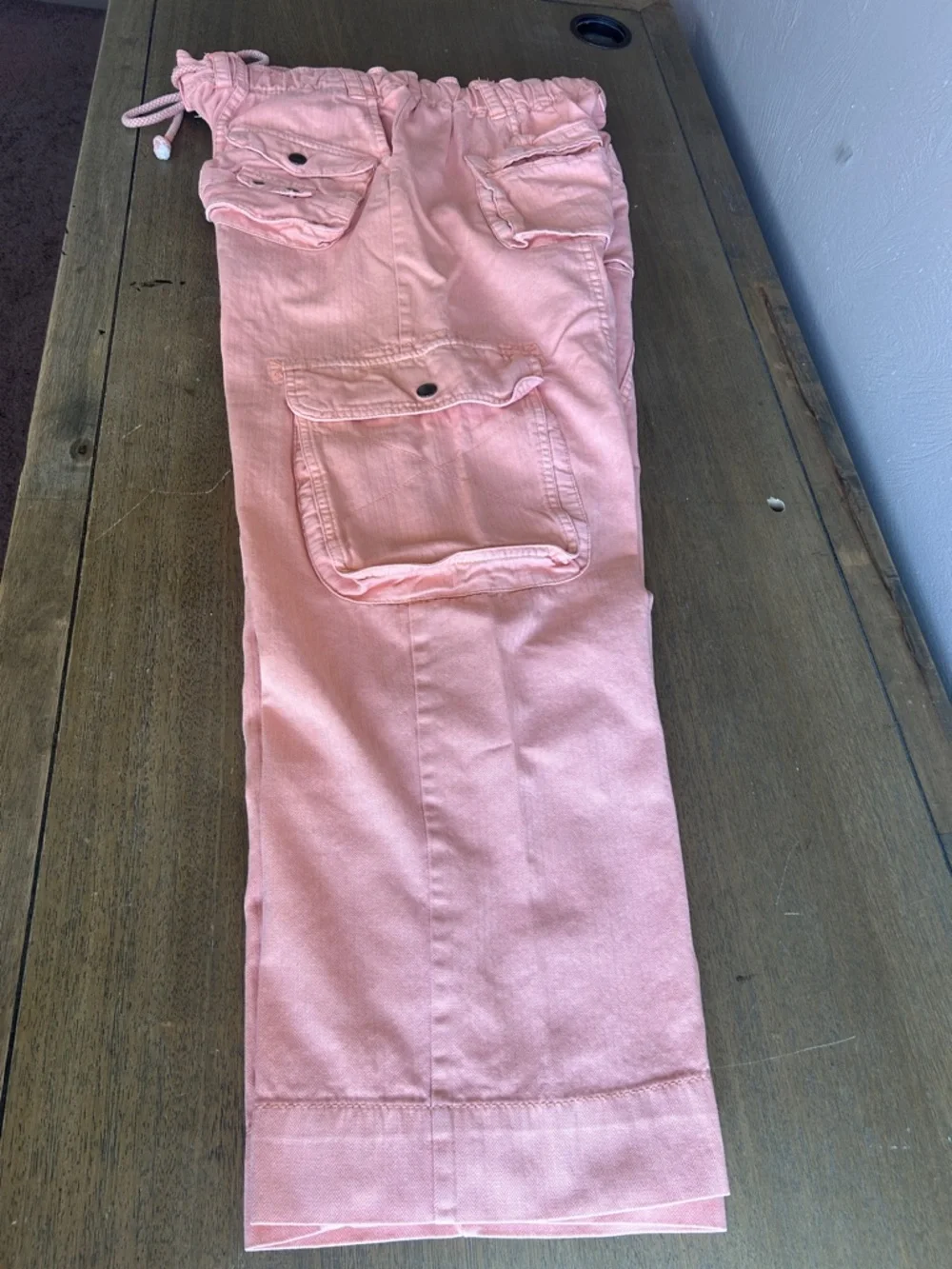 Free People Tahiti Cargo Pants Size Medium Peach Cargo Utility Pants Size Medium - Picture 7 of 16